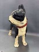 Vintage Boston Terrier Cast Iron Door Stop 10.5x10.5"