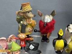 Figurines, Mini Clocks, Animals, Whistling Birds, Owl, Tourist Dolls, Bears