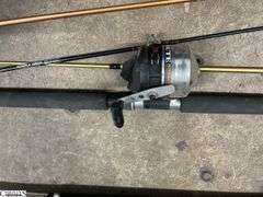 4 Fishing Poles, and Holder