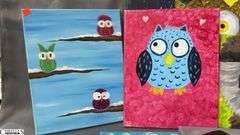 12pcs Painting Party Canvases, Owls, Animals Largest 16x20"