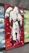 3 Paintings on Canvas By Alummoa Zumigo, Largest 15x27"