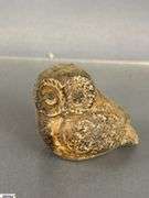 Owl Figurines, and Framed Art, Mineral Does Have Chips, Some Wear and Dusty