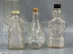 Bottles, Banks, Lincoln Bottle Bank, New England Piggy Bank, Grapette Family Beverage J.W, Dants Tip Bottle, Mexsana Skin Cream Jar