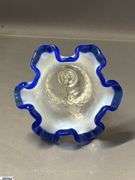 6 Ruffled Edge Glass Bells - 7" of tallest