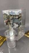 Antique Push Up Style Brass Candle Stick Pair, and Great Wall Tourist Collectible 7"
