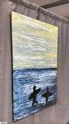 Jorge Hagg Surfs Up, Acrylic Painting on Canvas, Measures 35x55"