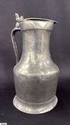 Pewter Lidded Pitcher With Acorn Topper 10.25"