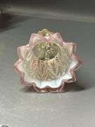 6 Ruffled Edge Glass Bells - 7" of tallest