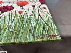 10 Canvas Paintings, Streams, Florals and Others Each Measures 16x20"