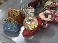 Mini Hats, Shoes, Hat Holders, Naughty Nodder Girl Ashtray, Ladies Dress and Purse Collectibles