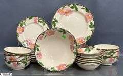 Franciscan Desert Rose Plates and Bowls - 10.5" of dinner plate - some chipping - approx 25pcs
