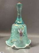 6 Ruffled Edge Glass Bells - 7" of tallest