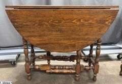 Gate Legged Drop Side Table, 36"x14"x30" Drops 15"