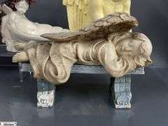 Angel Garden and Memorial Figurines, Battery Operated Lantern Tallest 14"
