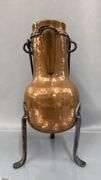 Hammered Copper Kettle 14.25" With Iron Feet and Swing Handle