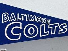 Baltimore Colts NFL Pennant Autographed by Bert Jones #7