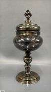 Pewter and Silver Plated Ciborium's Tallest 14.5"
