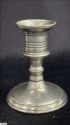 4pcs Pewter Candle Holders and Bud Vase, Tallest 7"