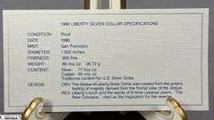 United States Liberty Proof Silver Dollar Coin in Display Box