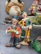 Clown Collectibles, Italy Harlequin Composite, Marked Japan and Taiwan, Tape Dispenser, Troll, Banks, Bell, Music Boxes