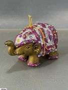 Elephant Collectibles, Lidded Elephant, Brass, Mineral