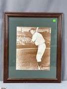 Mickey Mantle and Joe DiMaggio Framed Under Glass Baseball Photo Prints.  18"x 22"