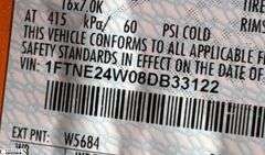 2008  FORD  E-250 • NO KEYS, • Towed