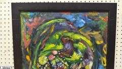 Framed Abstract 23x27" Signed Leanna Arnold