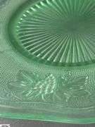 2 Grapevine Motif UV Reactive Plate and Bowl - 8.5" of plate