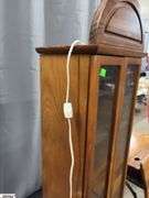 2 Door Narrow Display Cabinet, Has Light, 12"x8"x57"