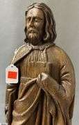 18" Wooden Figural Saint