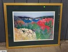 4 Framed Artwork and Photography Prints, All Framed, Largest 40"x32" Gold Frame, CART IS NOT INCLUDED