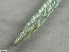 Unique 66" Twisted Blown Clear Glass Walking Stick Staff