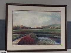 4 Large Framed Landscape Scenes. Frames all Match 42"x33"