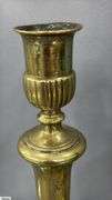 4 Brass Candle Sticks, Tallest 11.5", Missing Insert