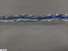 38" Clear and Blue Glass Swirl Cane Walking Stick