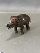 Elephant Collectibles, Lidded Elephant, Brass, Mineral