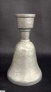 4pcs Pewter Candle Holders and Bud Vase, Tallest 7"