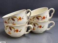 Hall's Jewel Tea Glasses, Teacups, Salt and Pepper - 5.5" of glass