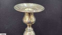 Pair of Weighted Sterling Louis the XIV Candle Holders Some Slight Bends See Photos 10"