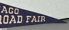 2 Pennants.  Chicago Railroad Fair "I Was There" 1949 and a Livingston, Tennessee Fishing Pennant