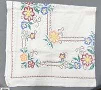 Cloth Napkins, Needlework Tea Towels, Table Linens, Approx 60"x48"