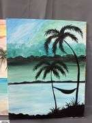 10 Painting Party Canvases Beach Scenes Mostly Each Measures 16x20"