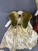 Pair of Little Souls Angel Dolls by Gretchen Wilson, One named “Jingle” and one named “Joy”, 18", Some Sun Fading On Dress