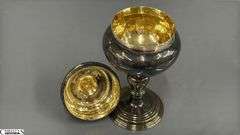 Pewter and Silver Plated Ciborium's Tallest 14.5"