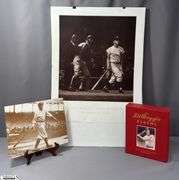 Babe Ruth Photo Print 14" X 11",  The DiMaggio Albums 2-Book Set and a Roger Maris 62st Home Run October 1, 1961 Poster 24" X 30"