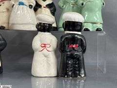 Black Americana Salt and Pepper Shakers, Tallest 5"
