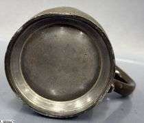 4 J. Abbot Pewter Tankards Some Dents, Tallest 6"