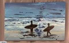 Jorge Hagg Surfs Up #2, Acrylic Painting On Canvas 35x56"