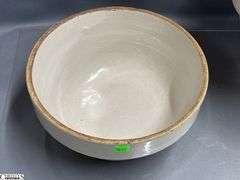 2 Crock Stoneware Mixing Bowls - 11" x 5" of largest